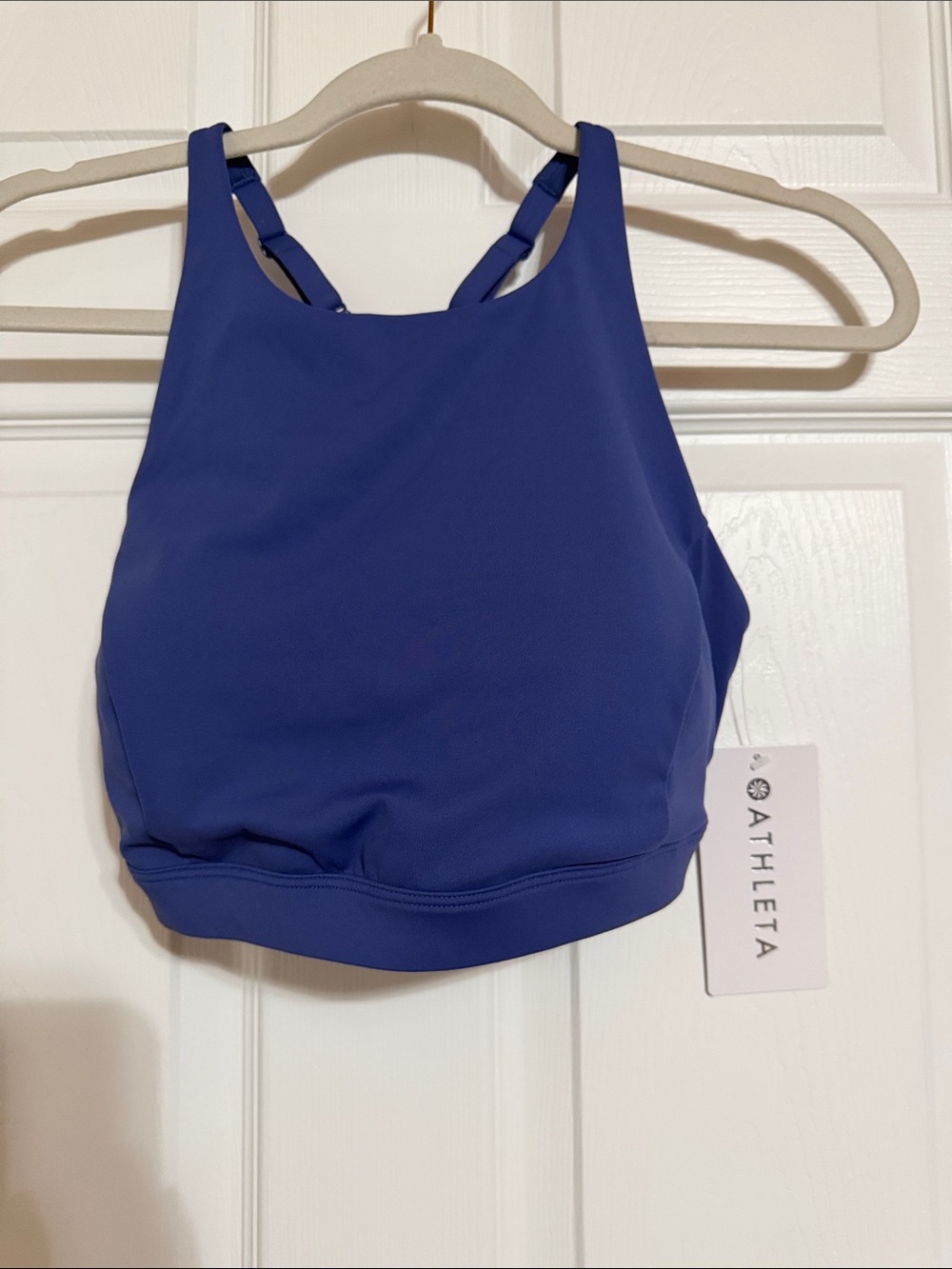 NWT - Athleta High-Neck Sports Bra in Royal Blue